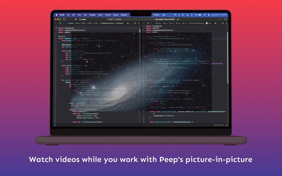 #1. Peep - PiP Browser (macOS) 由: Corey Walo