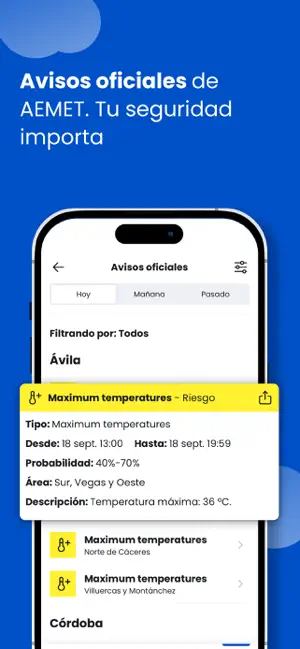Eltiempo.es: Tiempo 14 días iPhone screenshot 4