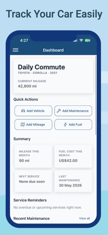 Carzo: Car Maintenance Log Screenshot 1 of 8