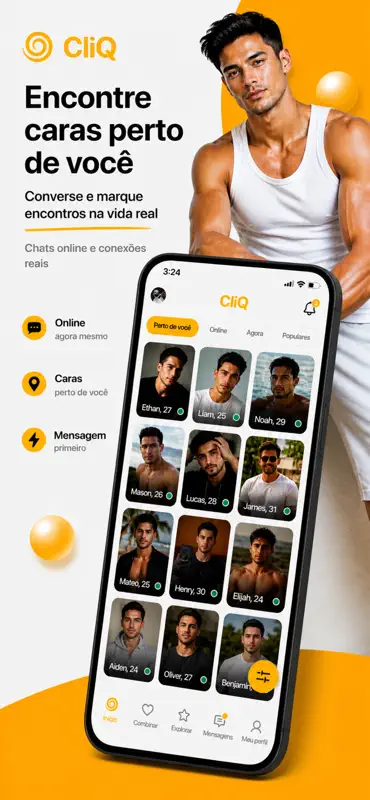 CliQ – Chat e Encontros Gay screenshot 2 of 6