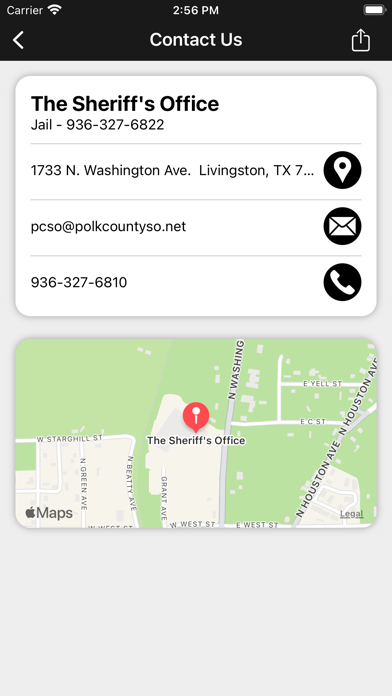 Polk County Sheriff TX Screenshot