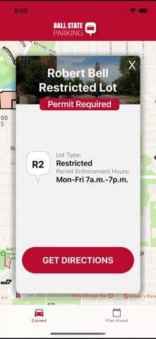 Ball State Parking iPhone screenshot