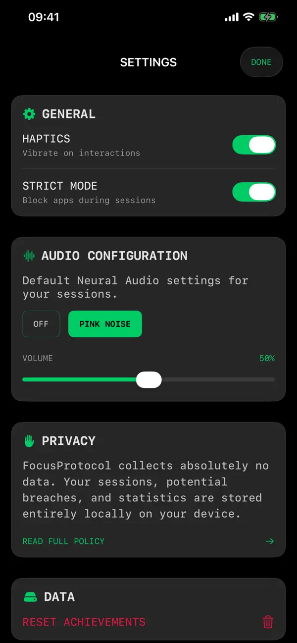 Screenshot #3 pour Focus Protocol