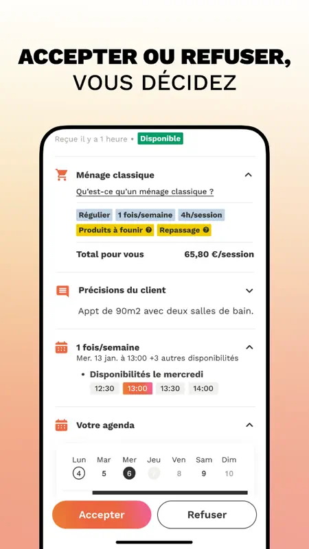 Mission freelance Wecasa Pro screenshot 6 of 8