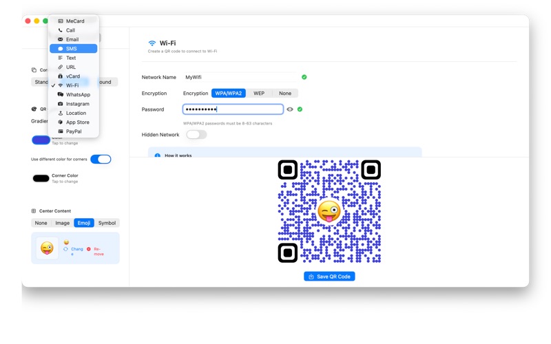 Stylish QR Codes app screenshot 2