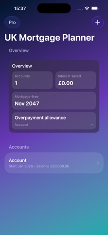 UK Mortgage Planner screenshot