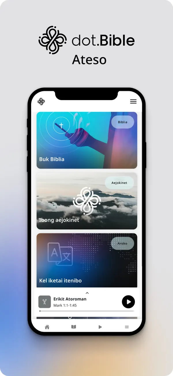 #1. dot.Bible Ateso (iOS) Ved: International Scripture Ministries, Inc.