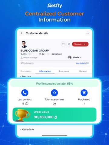 Getfly CRM For Business iPad screenshot