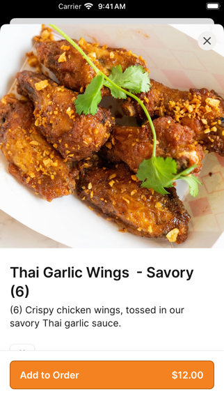 Cilantro Thai Express iPhone screenshot 3 - Food & Drink app