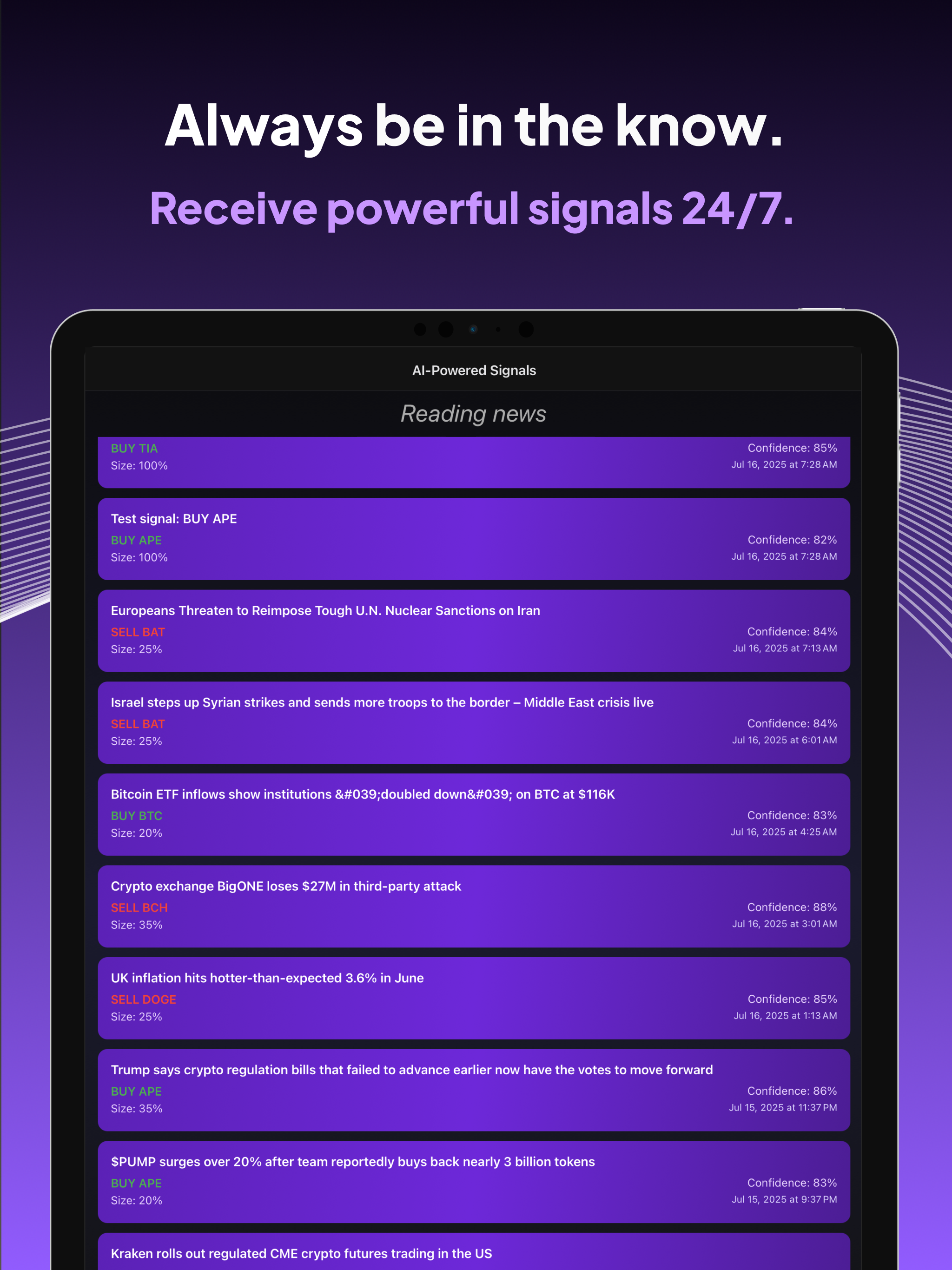BeNow: AI Crypto Trader Bot screenshot 9