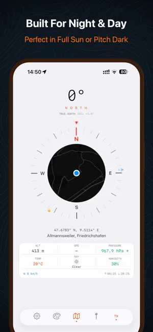 Bearing: Orienteering Compass screenshot 2