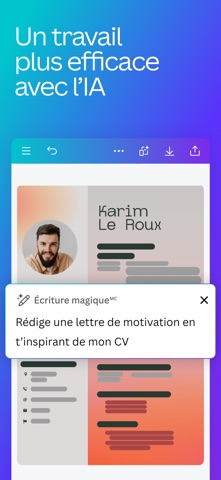 Canva: Montage Photo Vidéo IA App Store preview screenshot 9