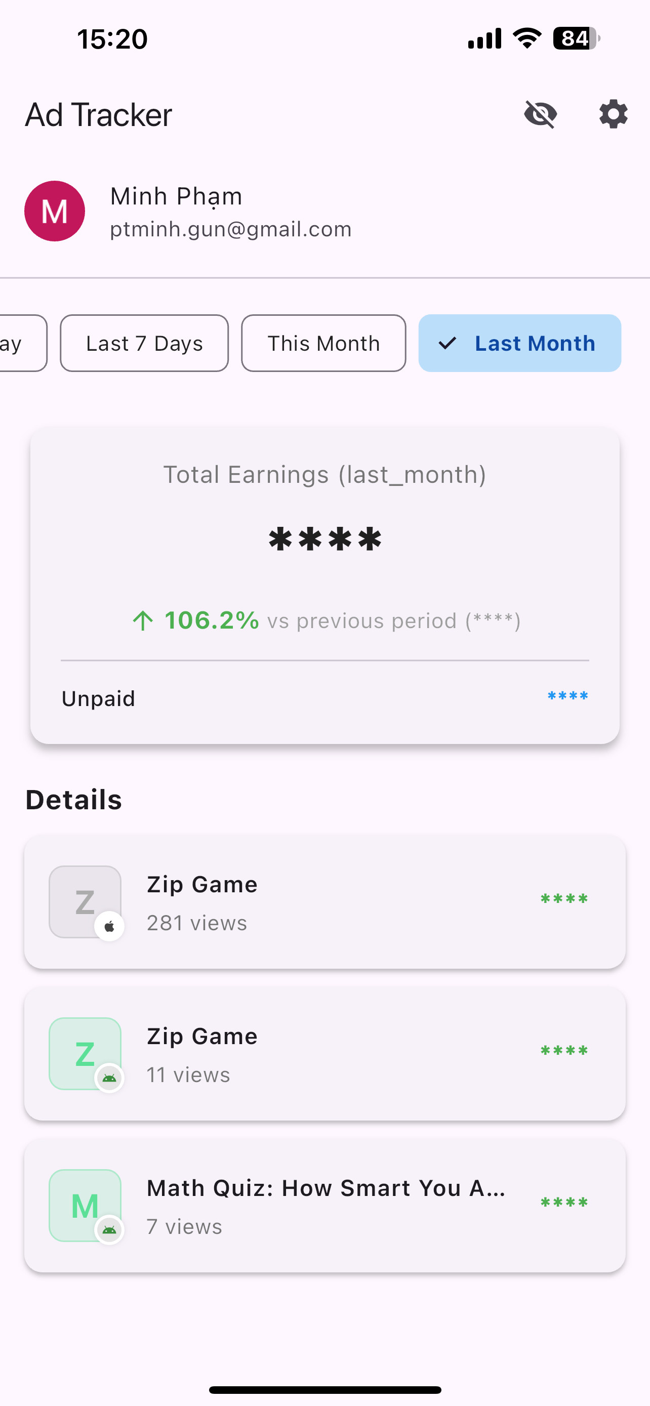 AdStats: Revenue Tracker