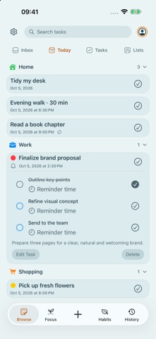 Sorted: Pomodoro & Habits Screenshot 1 of 9