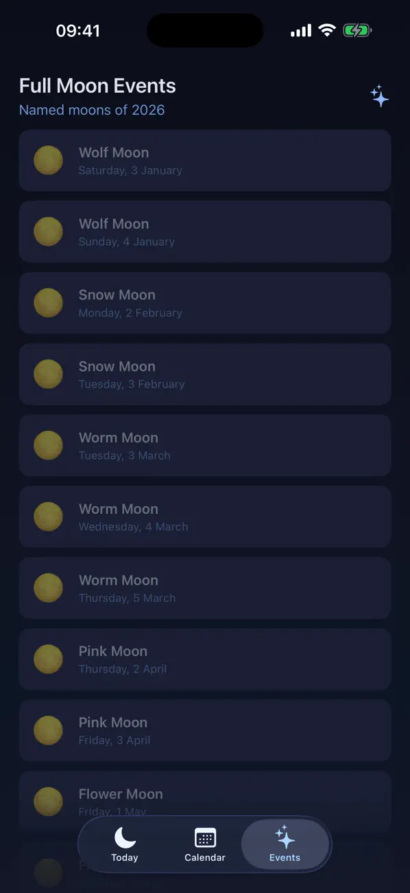 Screenshot #3 pour Lunar Moon Calendar