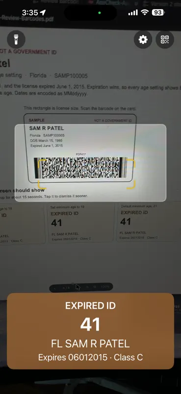 21+ Age Check ID Scanner screenshot 4 of 5