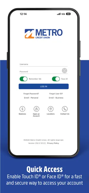 Metro Credit Union Mobile screenshot 1