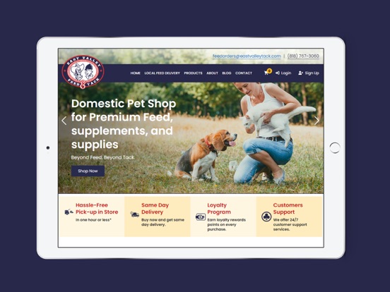 East Valley Feed Tack iPad screenshot 1 - Shopping app