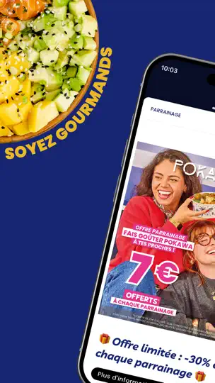 Capture d'écran de Pokawa – Poké Bowl Delivery sur iPhone 6