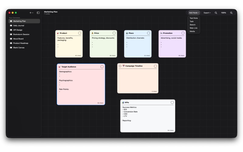 FocusCanvas app screenshot