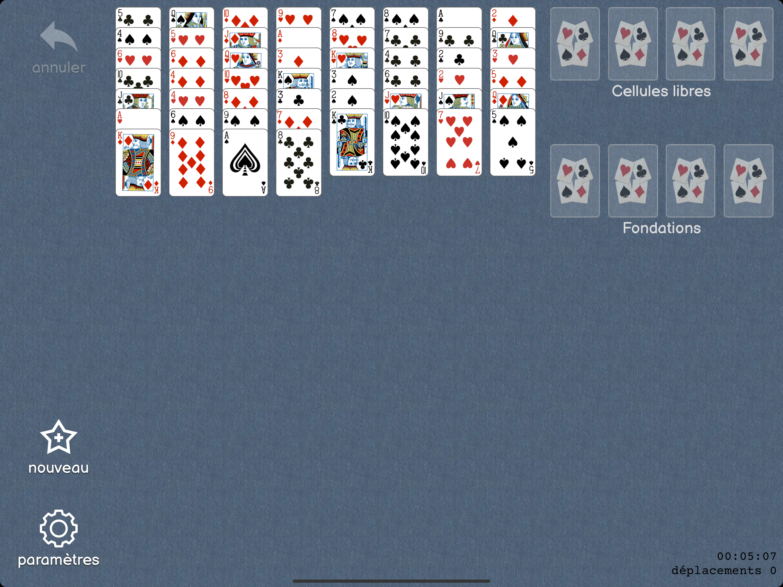 Freecell, jeu de cartes