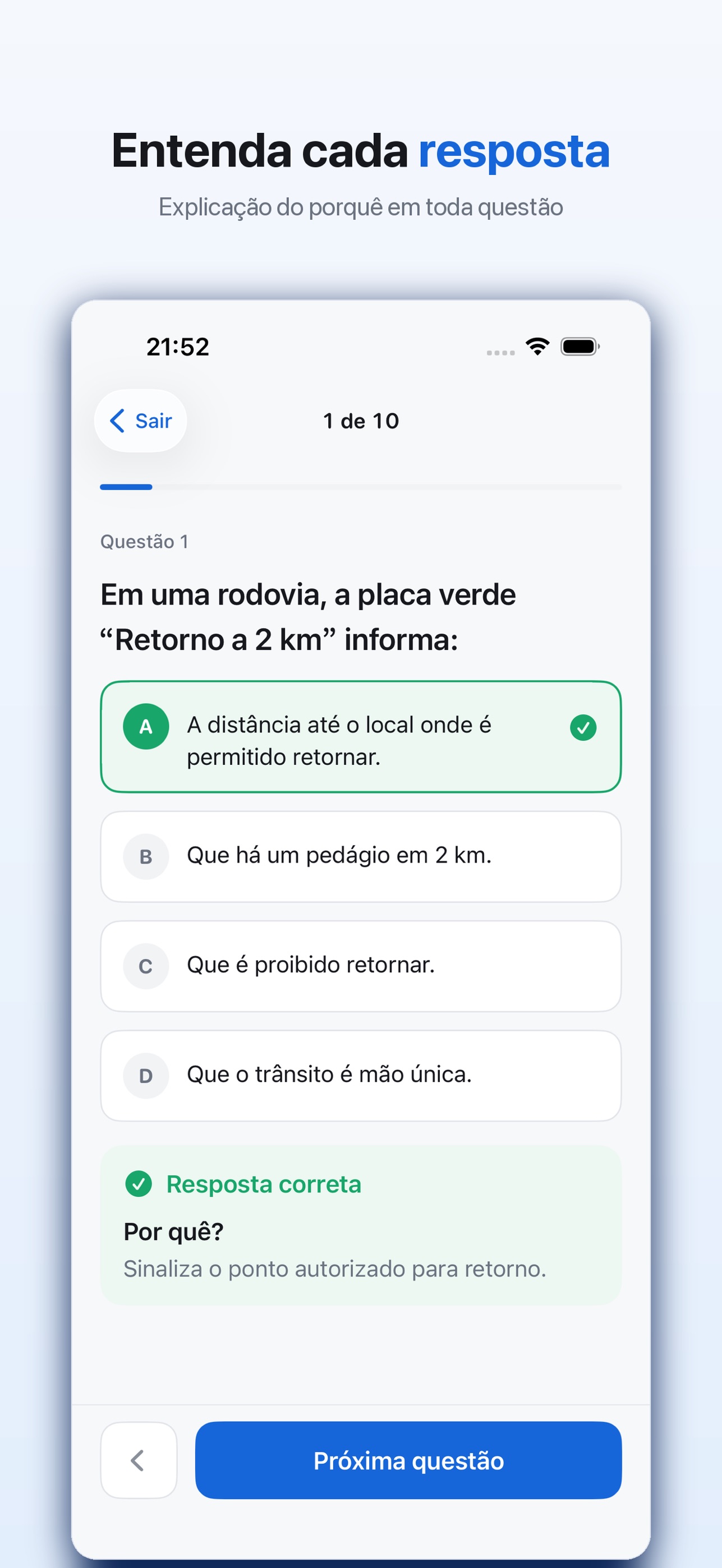 Screenshot 3 of Simulado DETRAN 2026
