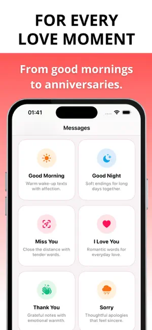 Love Messages: Romantic Texts screenshot 2