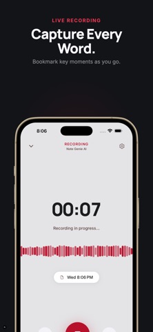 Note Genie AI iPhone screenshot