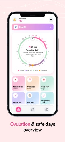 Ovulation & Period Tracker App screenshot