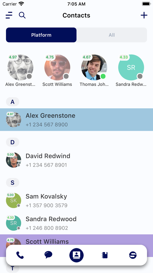 #3. PLATFORM Messenger (iOS) 由: Aleksandr Birukovich