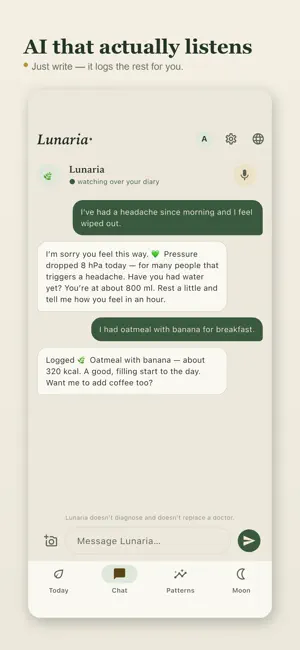 Lunaria: Health Diary screenshot 2