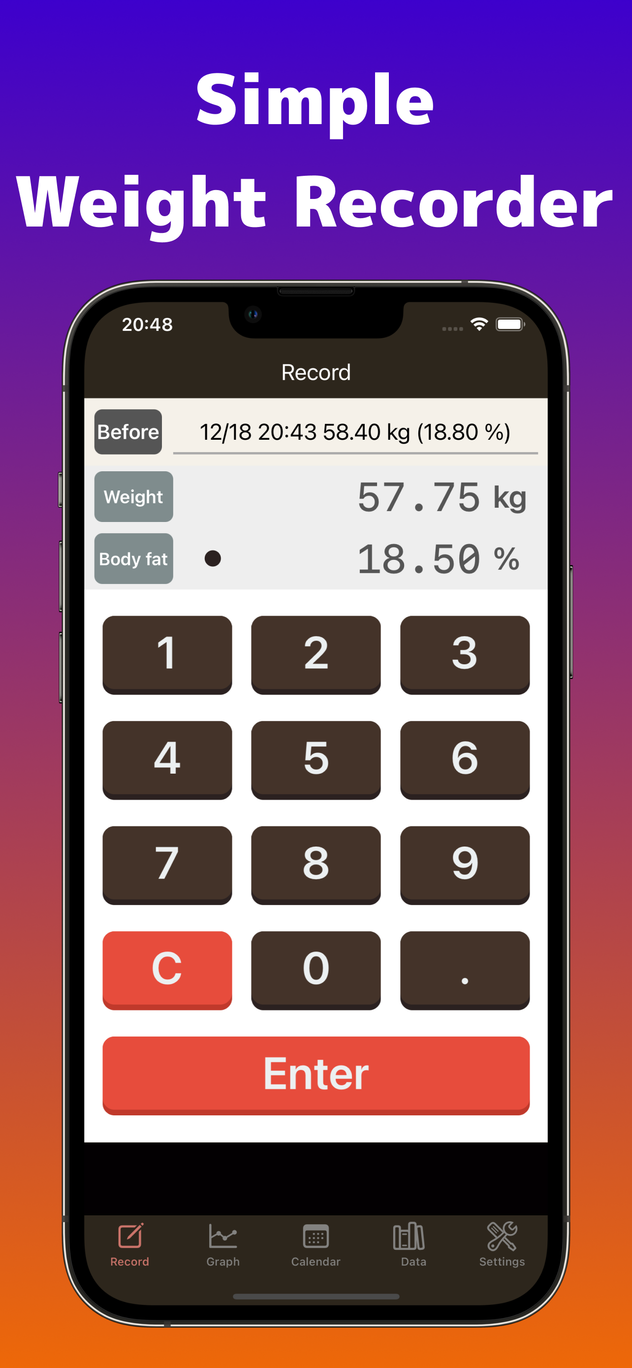 Simple Weight Recorder