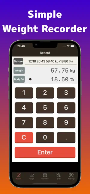 Simple Weight Recorder screenshot 1