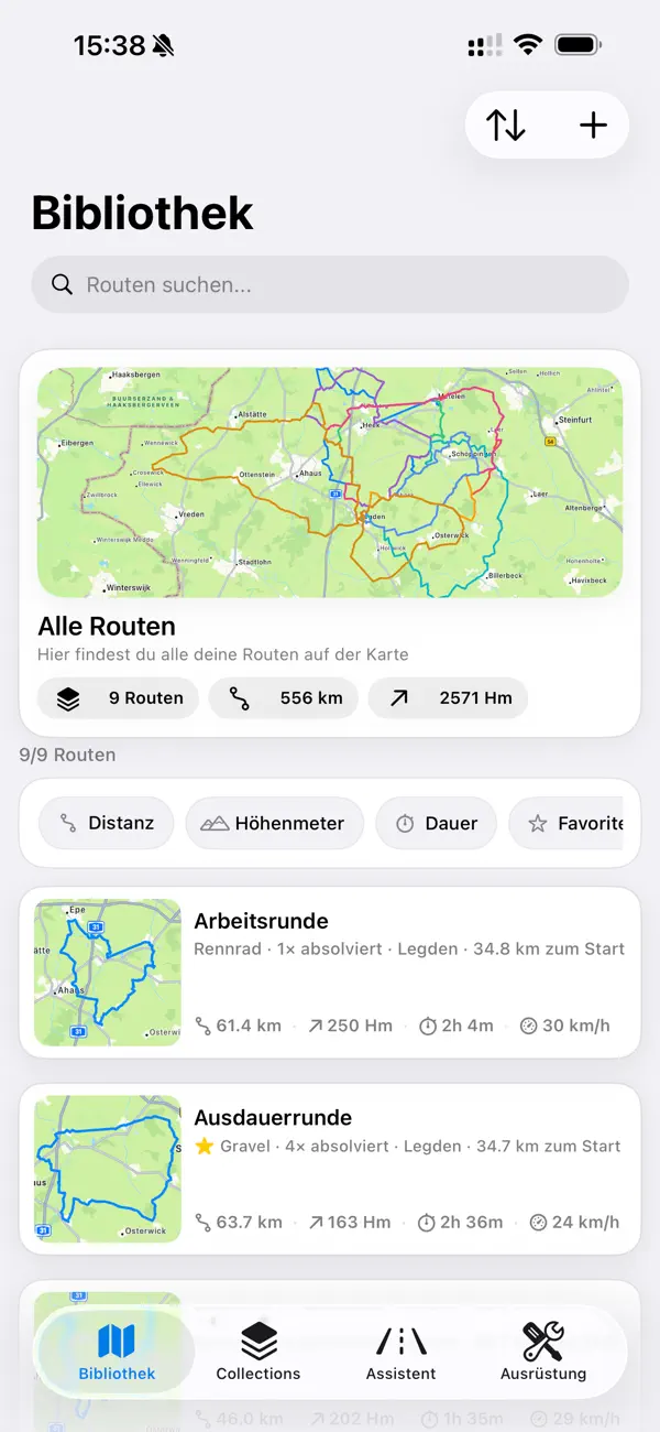 Screenshot #1 pour GPX Tresor - Routen Speichern