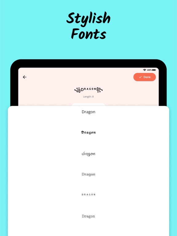 Nickname Fire: Nickfinder App iPad screenshot 4 - Utilities app