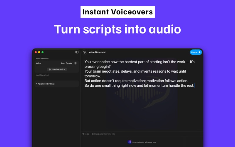 Voice Generator App screenshot