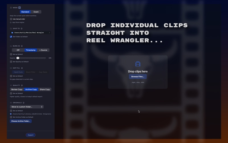 Reel Wrangler screenshot