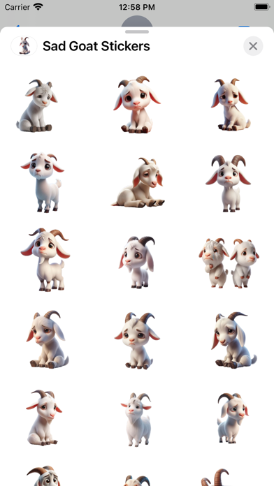 Screenshot #1 pour Sad Goat Stickers