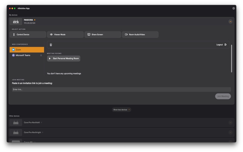 vSolution App screenshot