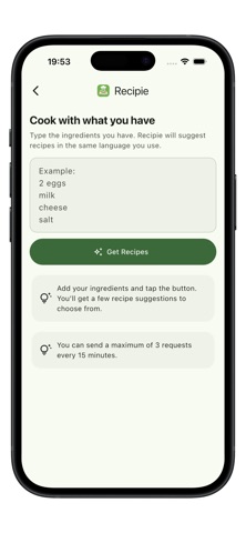 Recipie screenshot