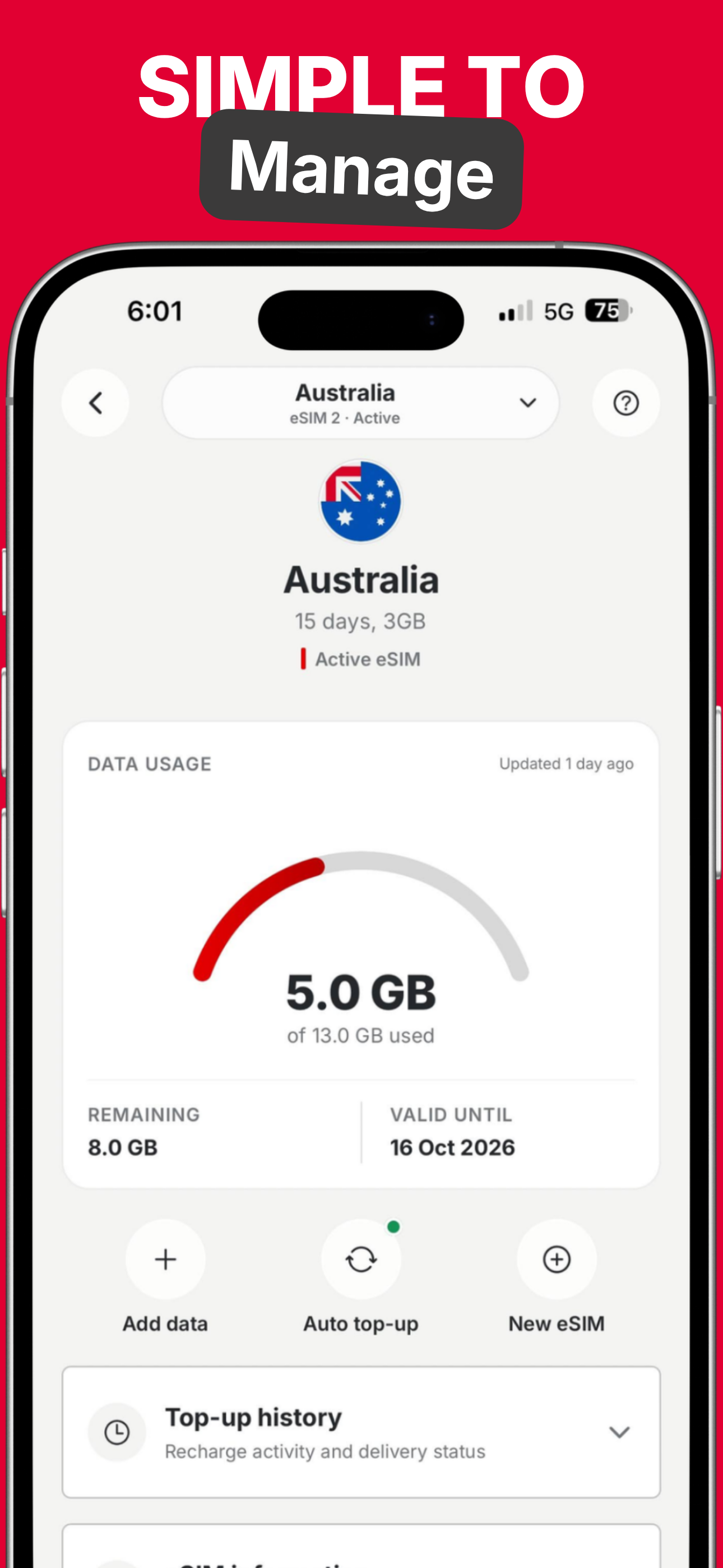 Ozly eSIM screenshot 2