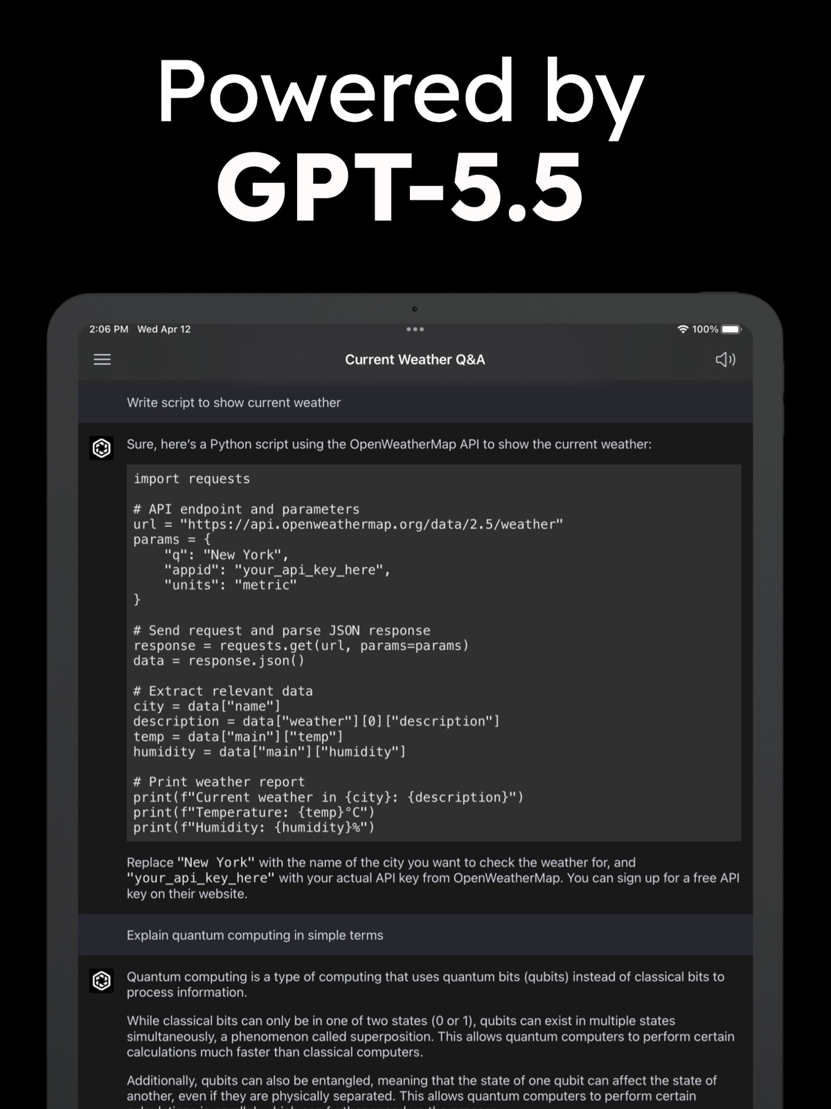 ChatPlus: AI Chatbot Assistant ipad screenshot 1