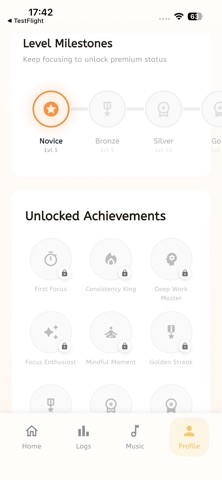 Flaunt: Pomodoro Focus Timer iPhone screenshot