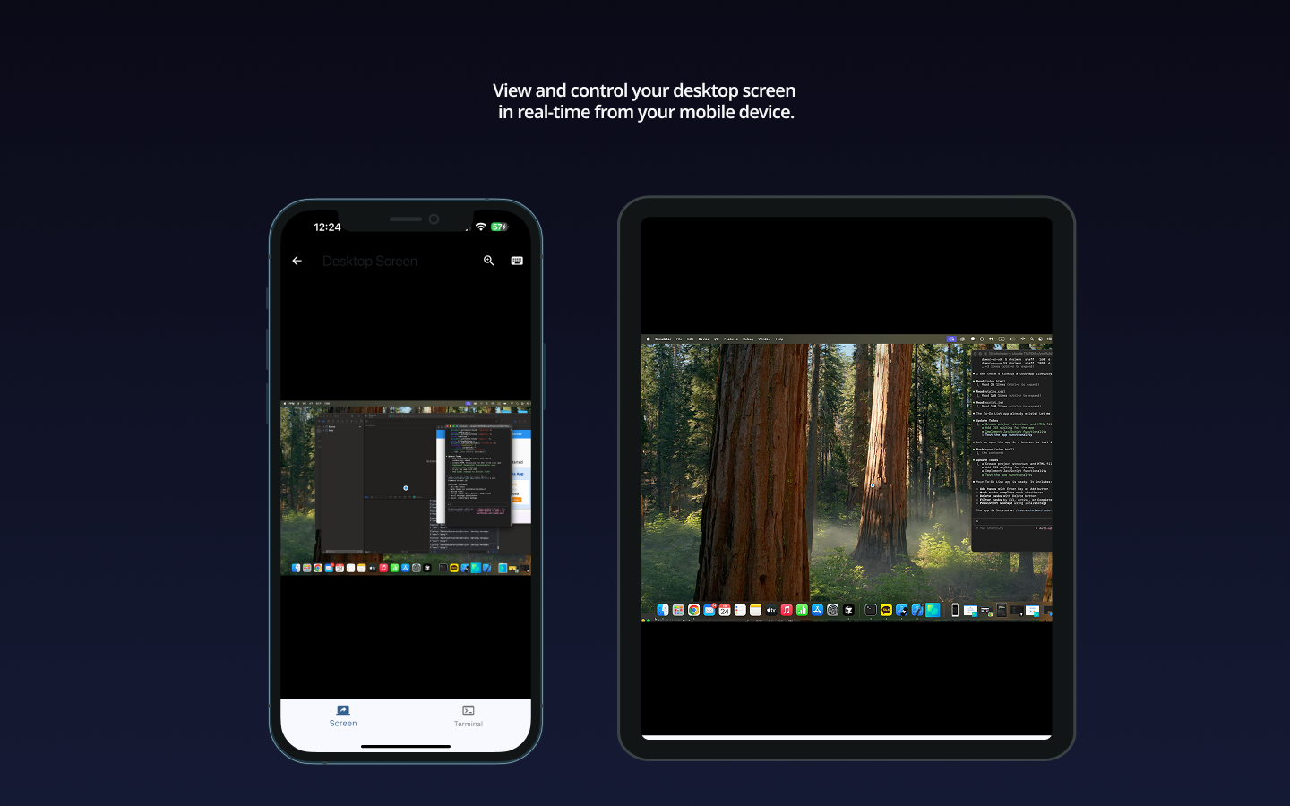 Mobile Code Remote Desktop