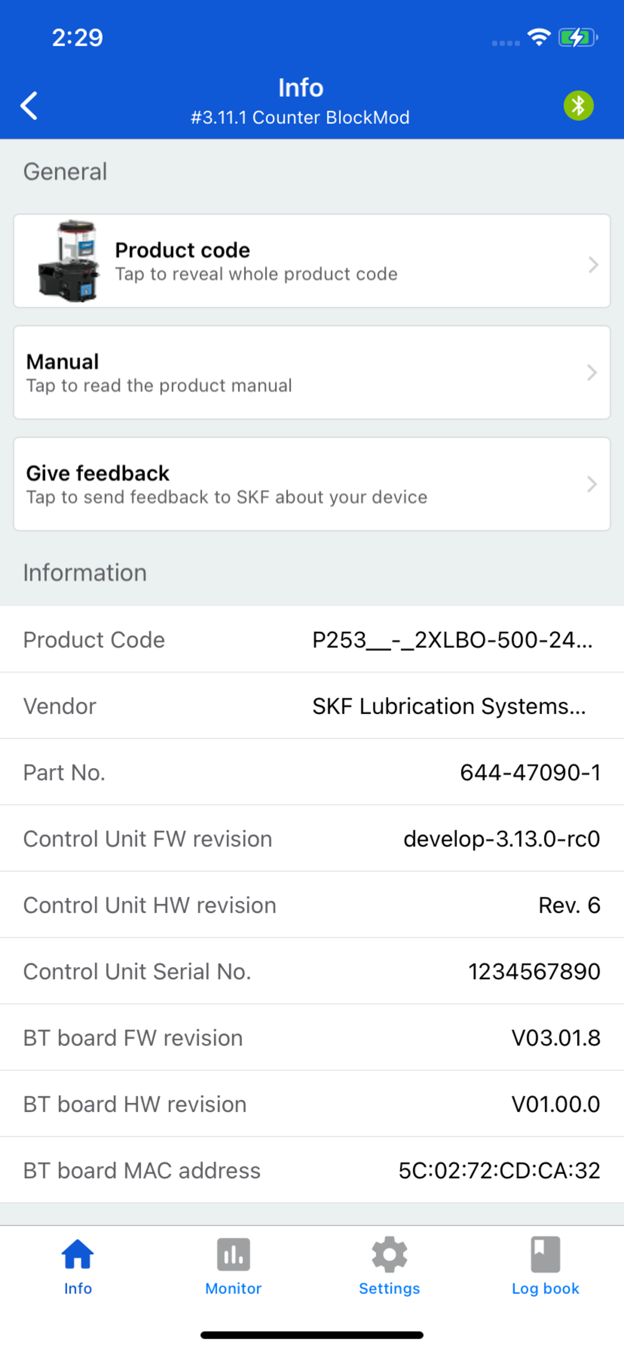 SKF eLube screenshot 5