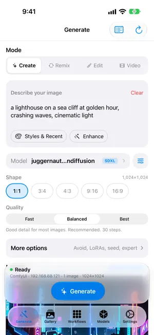 Mobile Comfy Creator screenshot 3