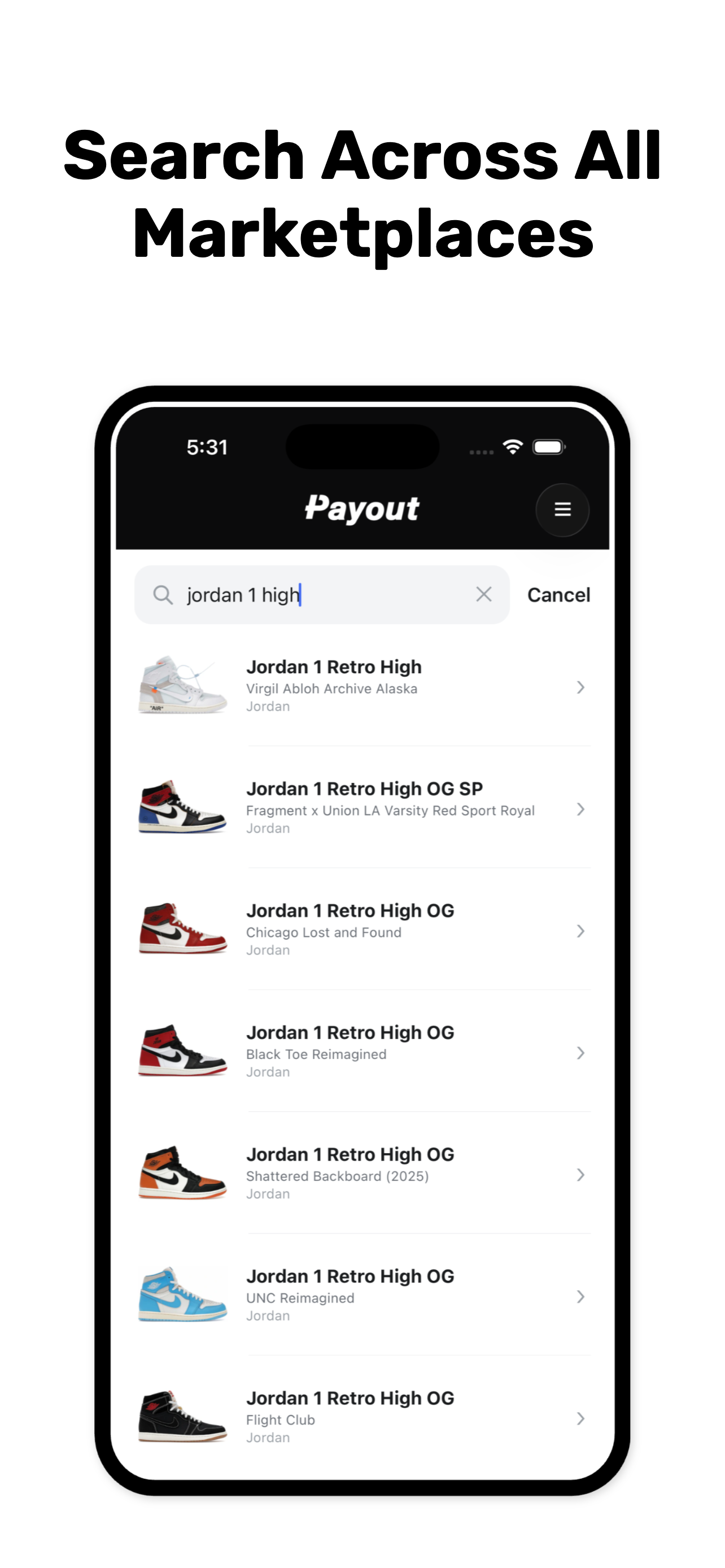 Payout - Sneaker Resell Tool