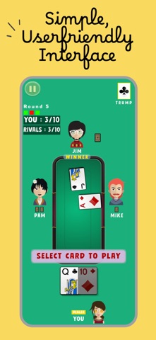 Euchre - Offline Card Game iPhone screenshot