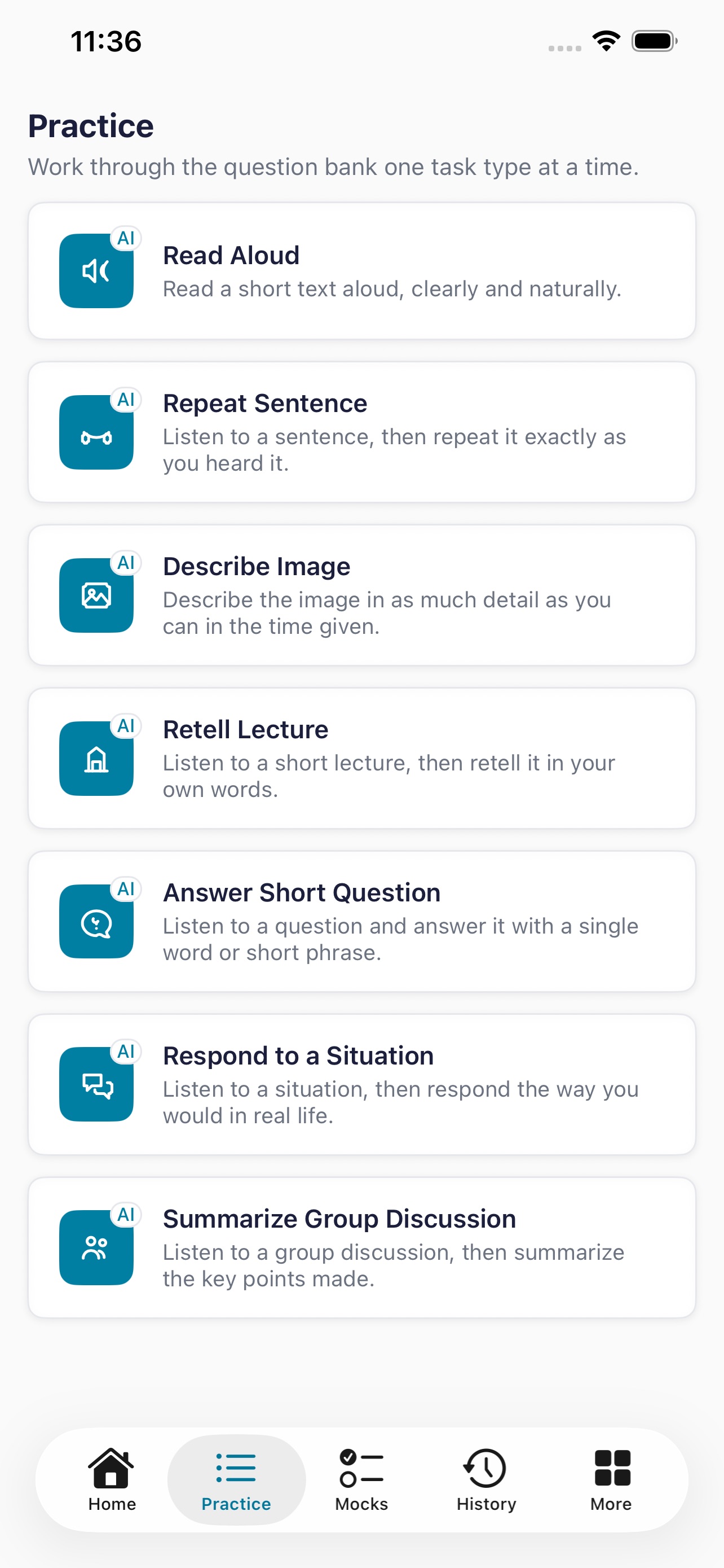 Screenshot 2 of PTE Practice