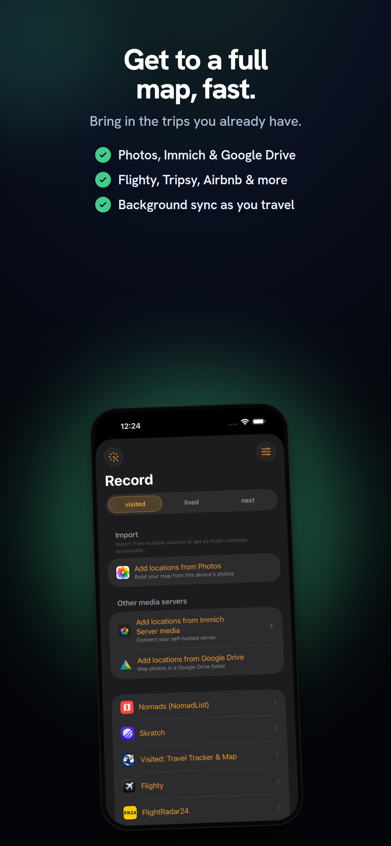 Mapsake: Travel Tracker & Map
